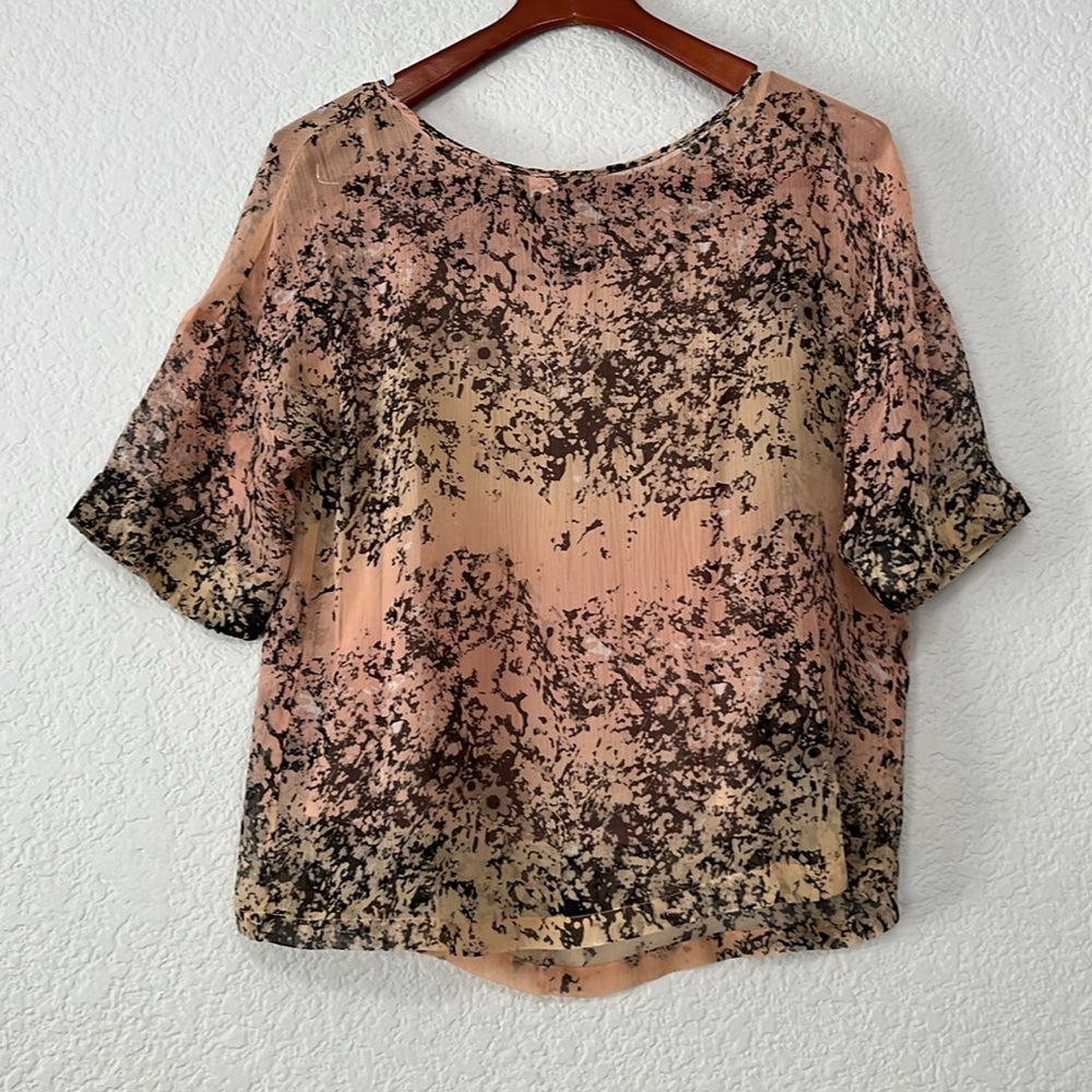 Sundance Layered Silk Abstract Top